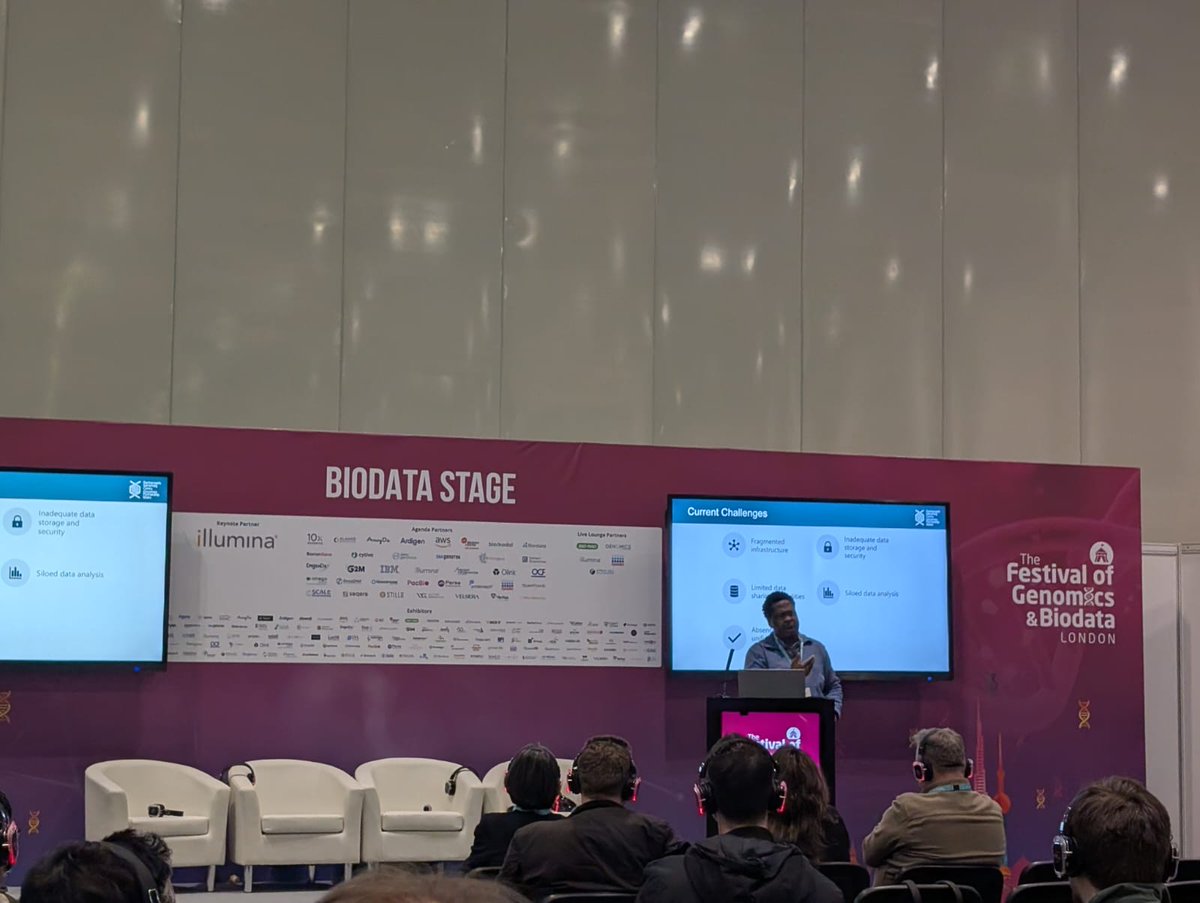NOW ON STAGE: 

Gerald Ncube, Digital Architect for <a href="/DHCWales/">Digital Health and Care Wales</a> , is speaking on 'A Digital Genomics Blueprint for Wales' on the Biodata Stage.

#digitalhealthcare #NHSWales #Genomics #FestivalofGenomics #GenomicsWales

<a href="/FoGenomics/">The Festival of Genomics & Biodata</a>
