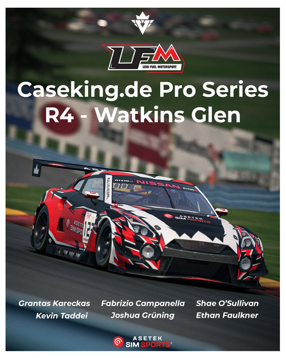 RACE DAY | #VSRACC

It's time for Round 4 of the <a href="/LFMotorsport/">Low Fuel Motorsport</a> Pro Series, which takes our drivers to Watkins Glen! 🇺🇸

Plenty of action to come, so support our guys on the <a href="/LFMotorsport/">Low Fuel Motorsport</a> Twitch/YouTube at 19:00 GMT! 🤝‍‍

#TakeTheCrown <a href="/AsetekSimSports/">Asetek SimSports</a>