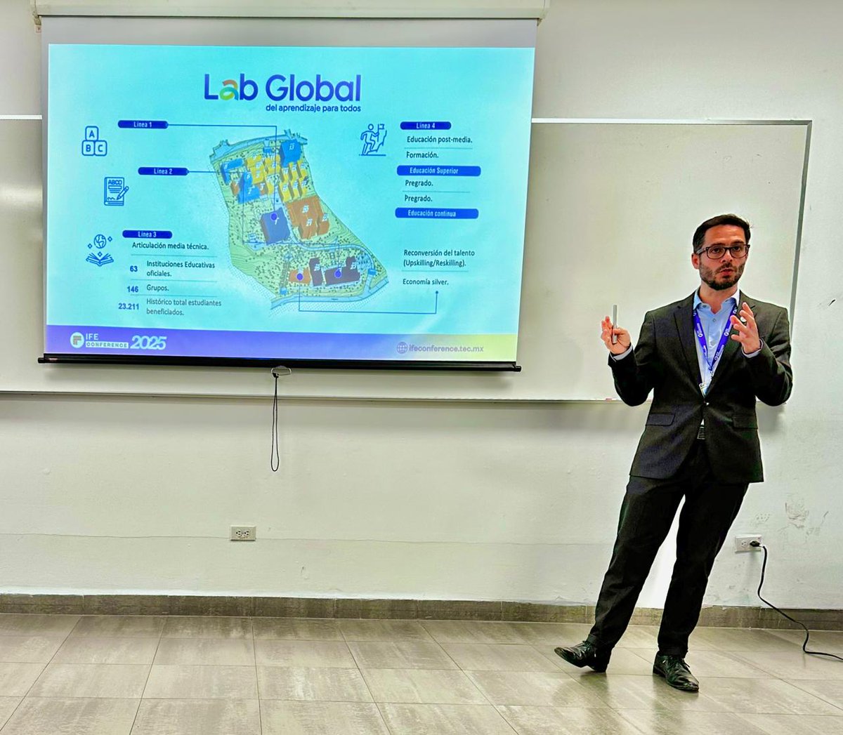 IUPascualBravo's tweet photo. 🌟 Pascual Bravo en la IFE 2025 – Monterrey, México. 

Estamos en el Conference IFE en México donde nuestro rector Juan Pablo Arboleda Gaviria presentó la ponencia"Escuela de Talento 4.0", iniciativa que forma parte del proyecto Laboratorio Global del Aprendizaje para Todos. https://t.co/gqtDATDhwq