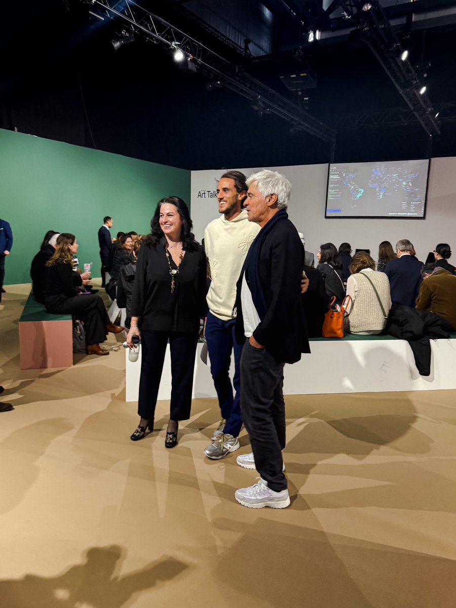 FoundationLian's tweet photo. The future of art is connected. 
Grateful for the session today at @ArtGeneve discussing digital art’s role in fostering global connections. 

Thank you @leilakhazaneh @colesternberg @verse_leyla @ManganielloFio for making this possible. https://t.co/KZ7AiRDggL