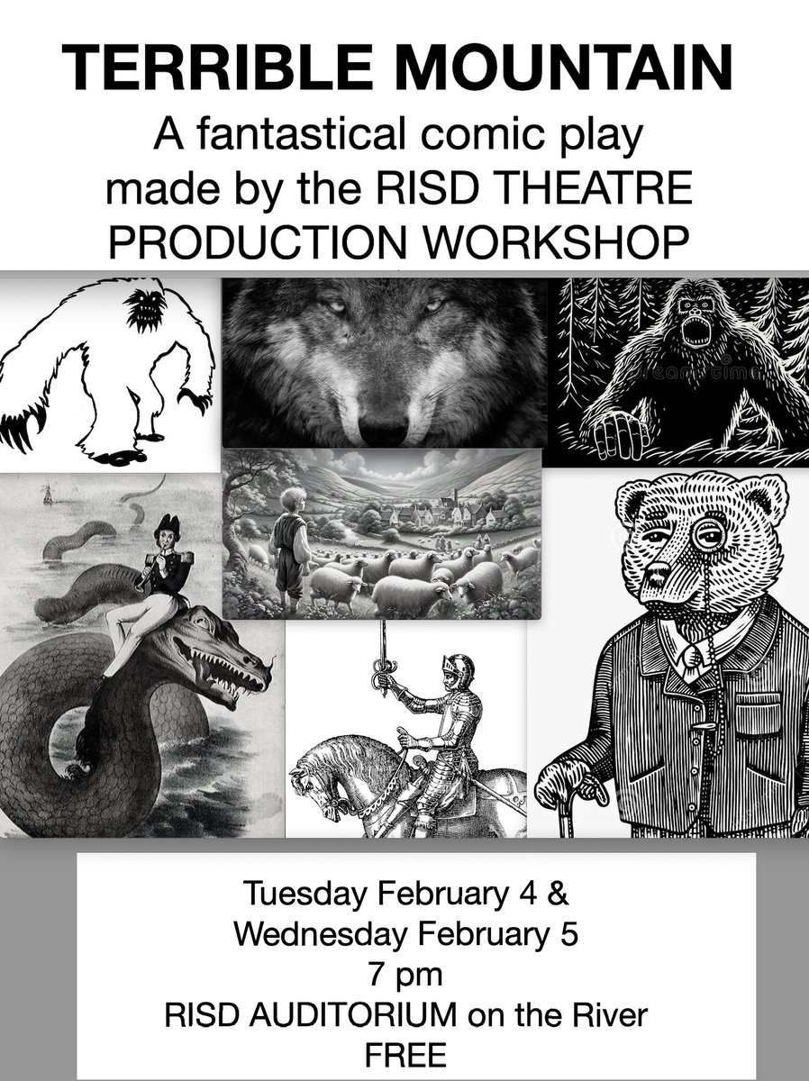 RISDLiberalArts's tweet image. EVENT TODAY: RISD Theater Production Workshop presents a fantastical comic play &quot;Terrible Mountain&quot; | 7pm | RISD Auditorium