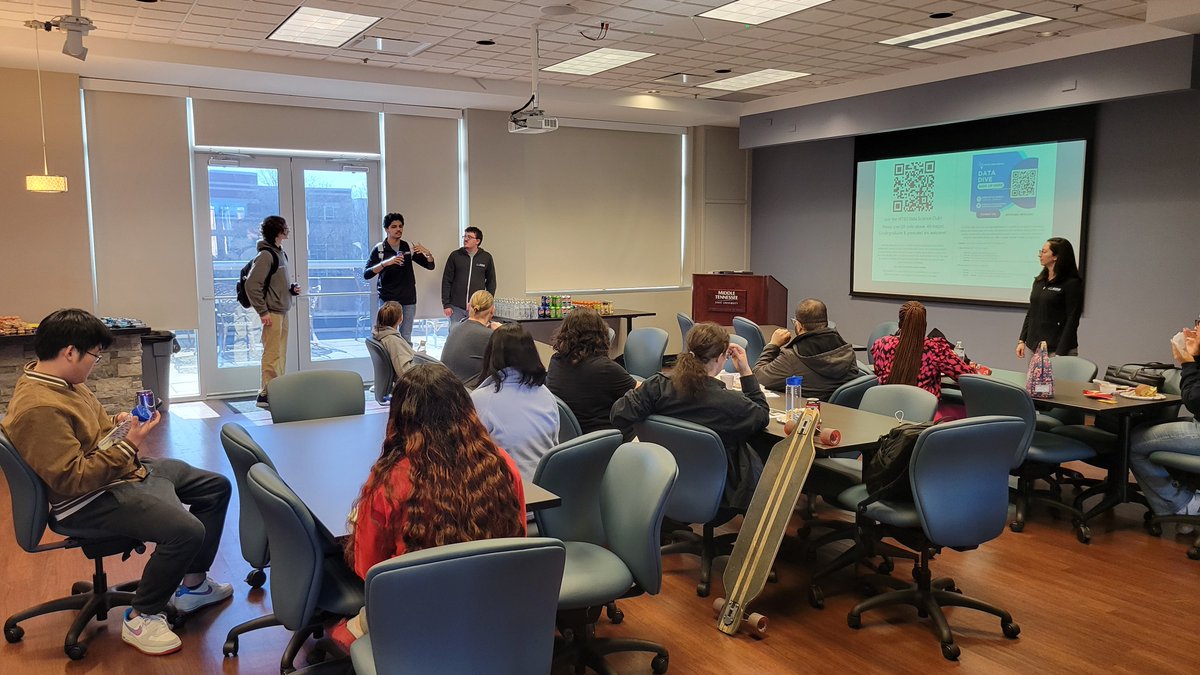 <a href="/mtsudatascience/">MTSU Data Science</a>  held its first spring meet-up.  It was a great time to catch up with students, meet new students, talk with faculty, and learn more about the Data Science Club, and the upcoming Data Dive.
<a href="/CbasMtsu/">MTSU CBAS</a> 
#mtsusciences
#jonescollegeofbusiness