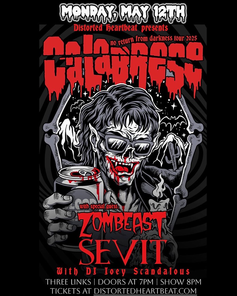 May 12th! Calabrese | Zombeast | SEVIT | DJ Joey Scandalous At Three Links!

@dj_joey_scandalous @sevitband @calabrese666 @zombeast666