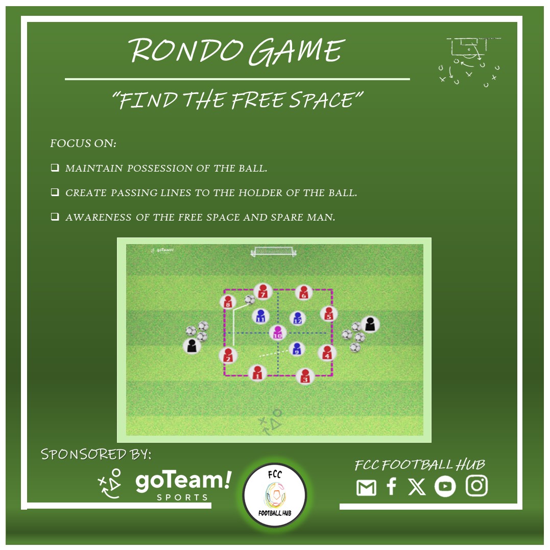 HubFcc's tweet photo. This Rondo Game is one of the exercises included in our 24 ⚽️ Drills Collection.
Free download in the link below:
https://t.co/9SAJKRXnLy
#HubFcc #football #soccer #footballmanager #footballsessions #soccercoaches #soccersessions #footballcoach https://t.co/KM01qR0bq5