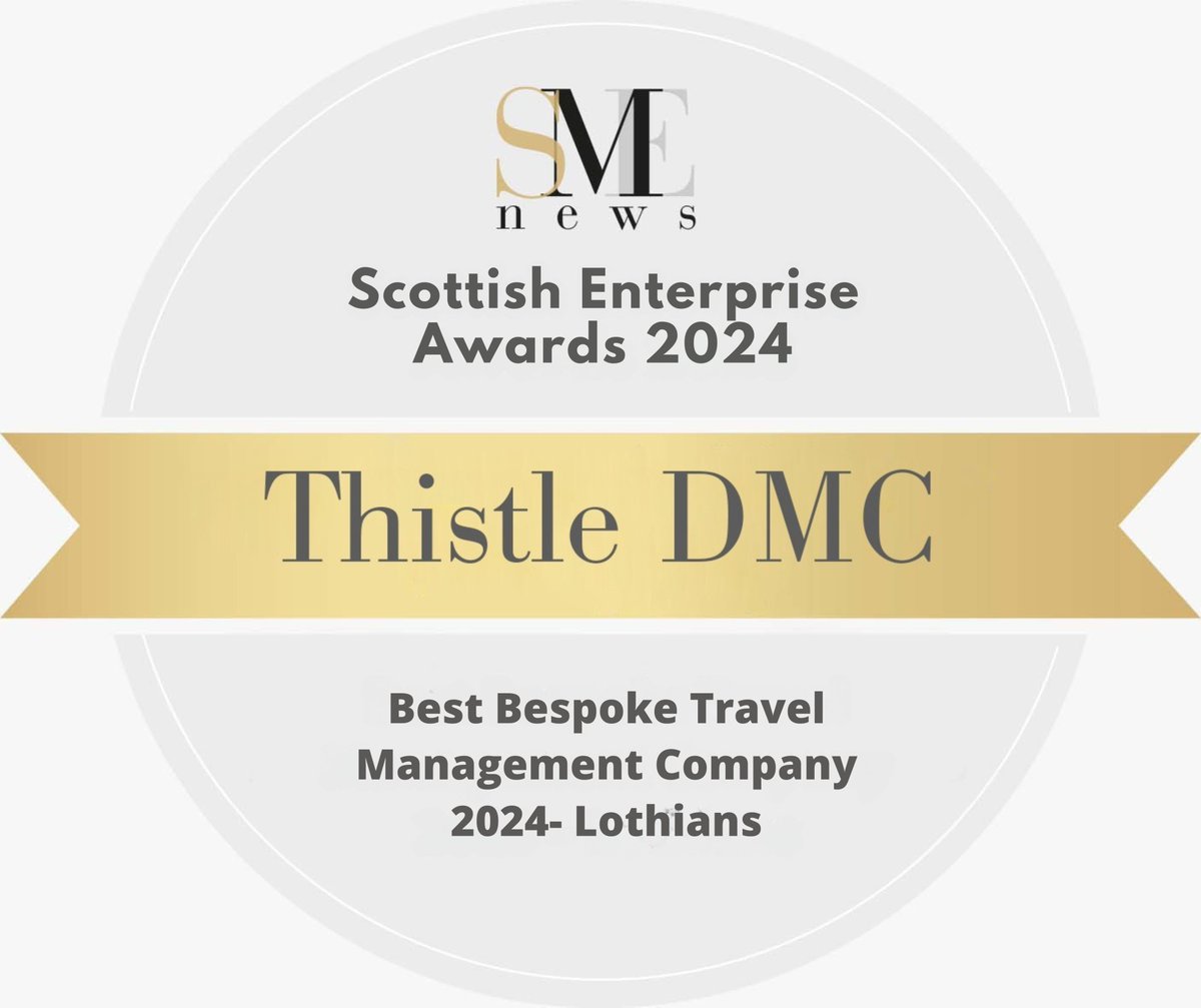 ThistleDmc's tweet photo. We  have been named one of the 2024 winners of the SME Scottish Enterprise Awards🏆
A heartfelt thank you to our incredible clients, partners, and team for making this achievement possible 
#SMEScottishEnterpriseAwards #ThistleDMC #ProudWinner #ScotlandTours #ThankYou https://t.co/IXkWJFmtaU