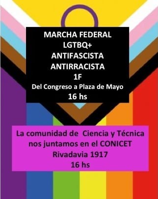 Este 1F marchamos contra el odio y  la violencia! Nos encontramos a las 16 hs en Av. Rivadavia 1917, CABA.