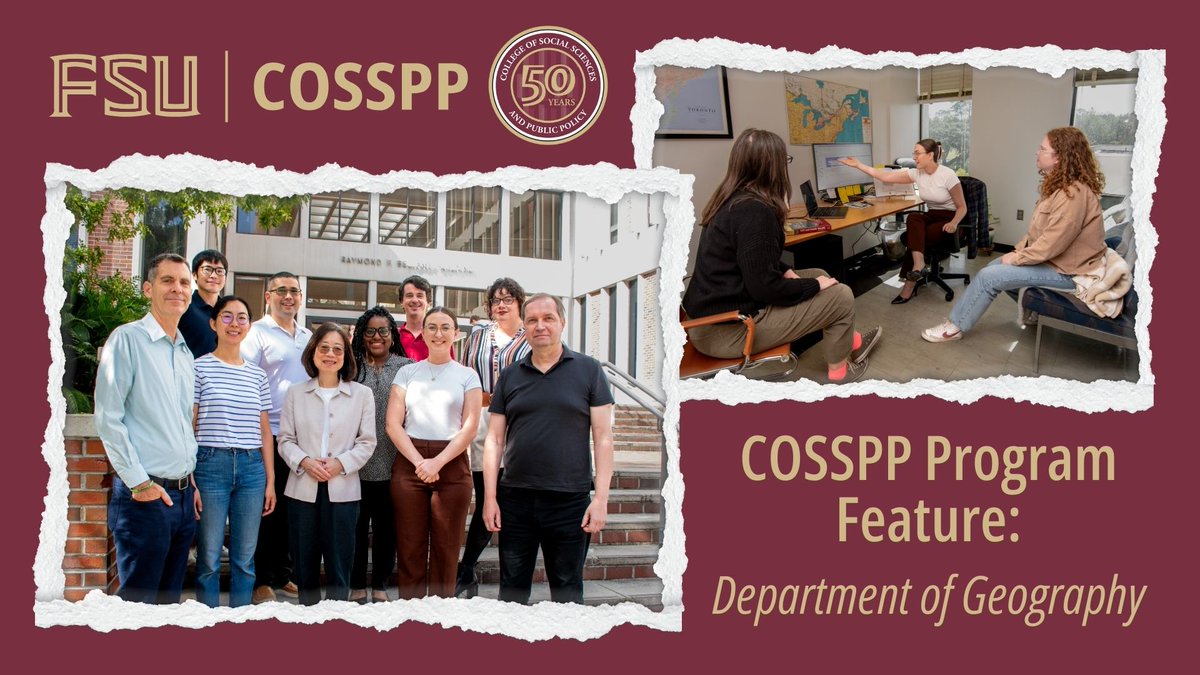 FSU College of Social Sciences and Public Policy (@fsucosspp) on Twitter photo <a href="/FSU_Geography/">FSU Geography</a> offers a number of programs for both undergraduate and graduate students that examine geography’s position between the social and natural sciences, incorporating classes from both disciplines. <a href="/FSU_Geography/">FSU Geography</a> offers a number of programs for both undergraduate and graduate students that examine geography’s position between the social and natural sciences, incorporating classes from both disciplines.