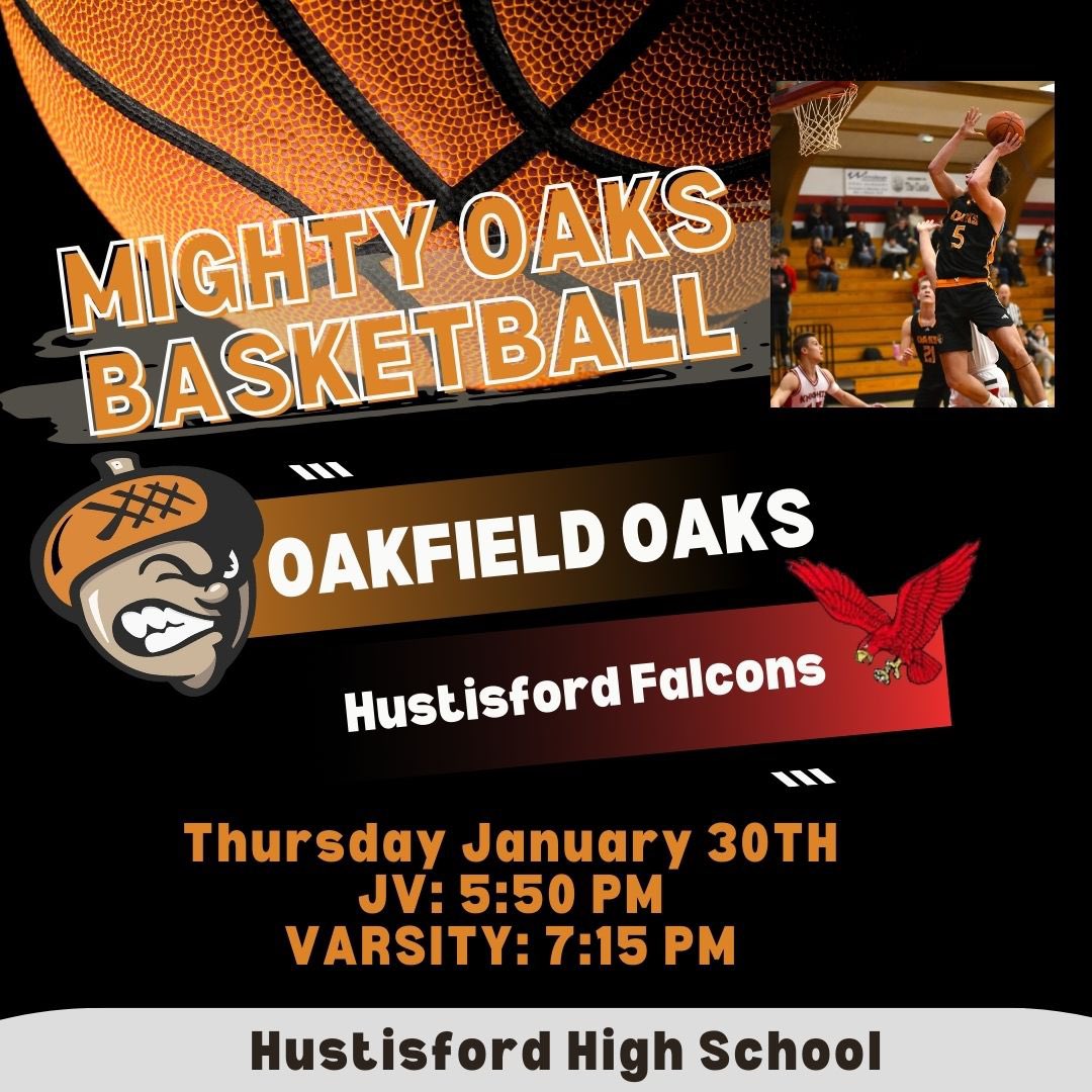 GAMEDAY!!!

The Mighty Oaks continue their long road trip tonight down in Hustisford for the 2nd round of conference play! 

🆚Hustisford Falcons 
🏟️ Falcons Nest Hustisford HS
🕰️ 550 JV 715 Varsity
