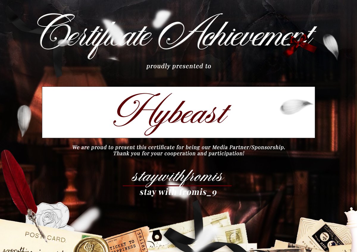 Dear, <a href="/staywithfromis/">Stay with 프로미스나인 ࿐</a>. We’re truly honored to receive this certificate of appreciation. Partnering with you on this project was a great experience, and we’re proud to support your success!