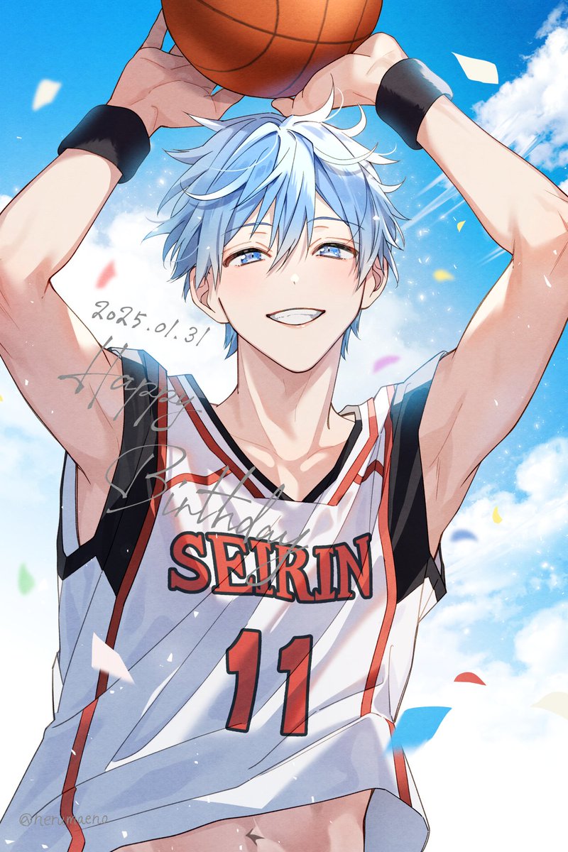 お誕生日おめでとうございます～～～～！！🎉

くぅううぅrrrrrろこっちぃいいいぃいいｲｪｱ!

#黒子テツヤ生誕祭2025 
#黒子テツヤ誕生祭2025