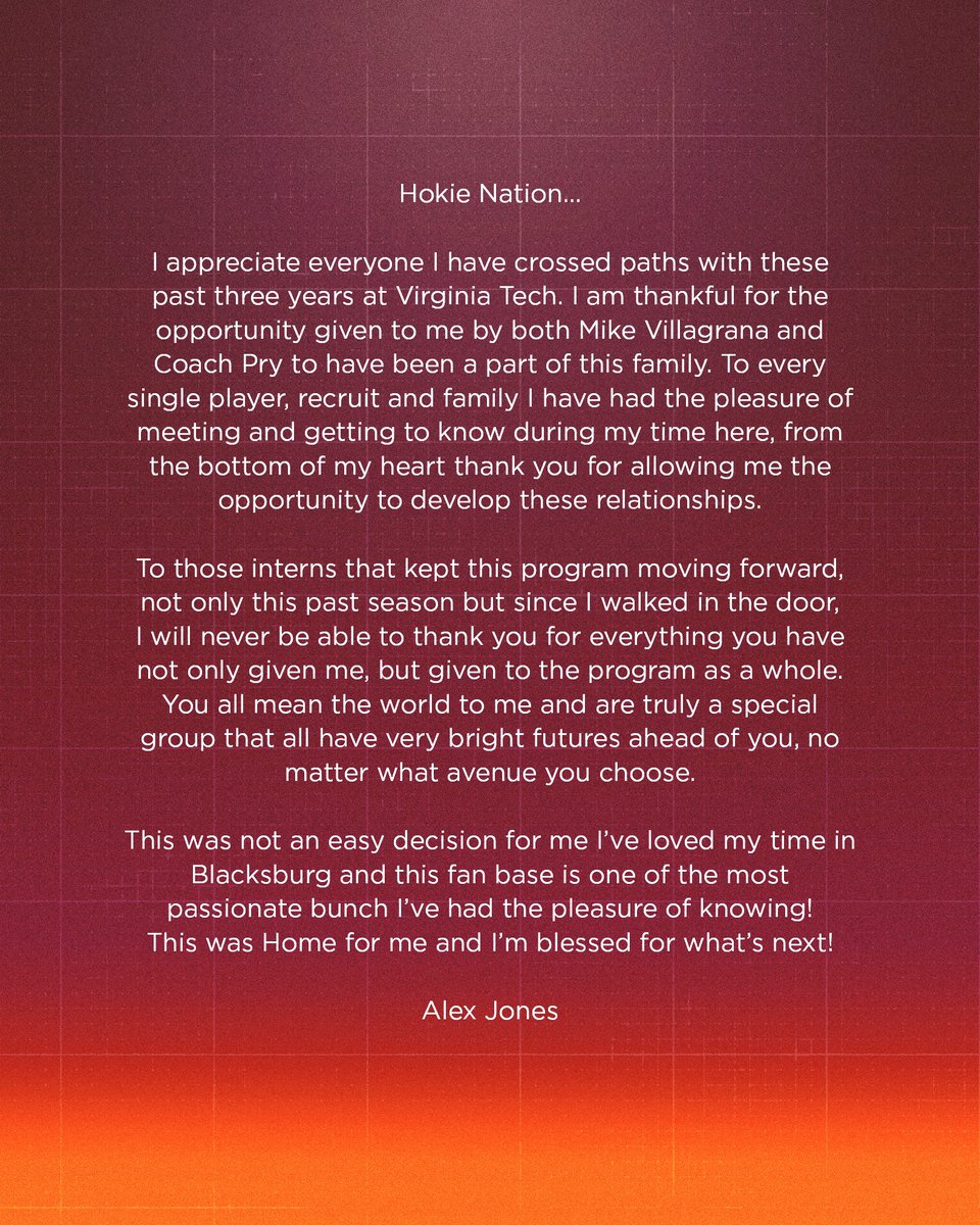 Hokie Nation thank you for everything ‼️#GoHokies 🦃