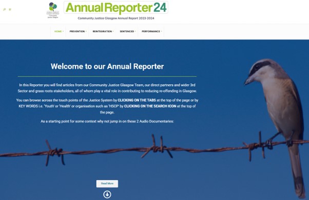 We are delighted to share our 2024 Community Justice Glasgow Annual Reporter! Highlighting the exceptional work by our Partners to reduce reoffending, support victims, and make Glasgow a safer, more inclusive place to live, work, and visit. 

Please share!
ow.ly/GzrO50UQi6u