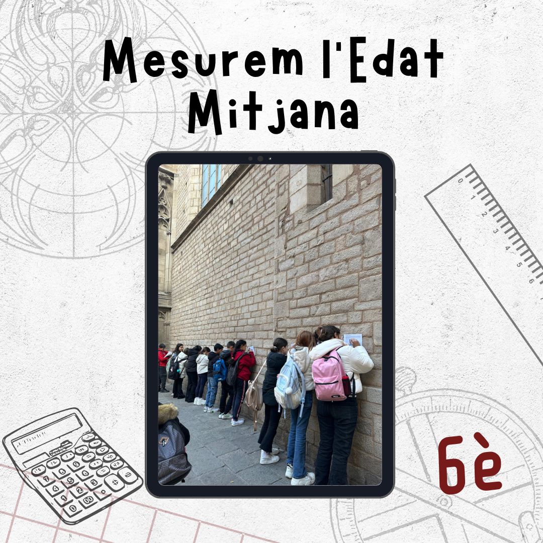 Seguim amb notícies de l'escola:  Fa uns dies vam fer la sortida "Recalculem l'Edat Mitjana".  El grup  de 6è va viatjar en el temps sense moure's de Barcelona. Al Born van  veure un munt de coses d'aquell temps i les van mesurar, acabant al mercat de Santa Caterina.