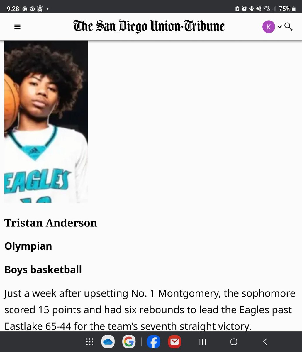 Check out Olympian Eagle Tristan Anderson game winner with 9 sec vs Victory Christian Eagles. A well balance team effort. 
Anderson 13pts
Humphries 13pts
Walker 14pt
 tiktok.com/t/ZT22QpWv4/
