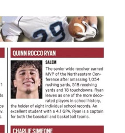 Quinn Rocco Ryan (@roccoryan3) on Twitter photo Proud to be named both Boston Globe and Boston Herald All-Scholastic! <a href="/SalemHSFootball/">Salem High School Football</a> Proud to be named both Boston Globe and Boston Herald All-Scholastic! <a href="/SalemHSFootball/">Salem High School Football</a>