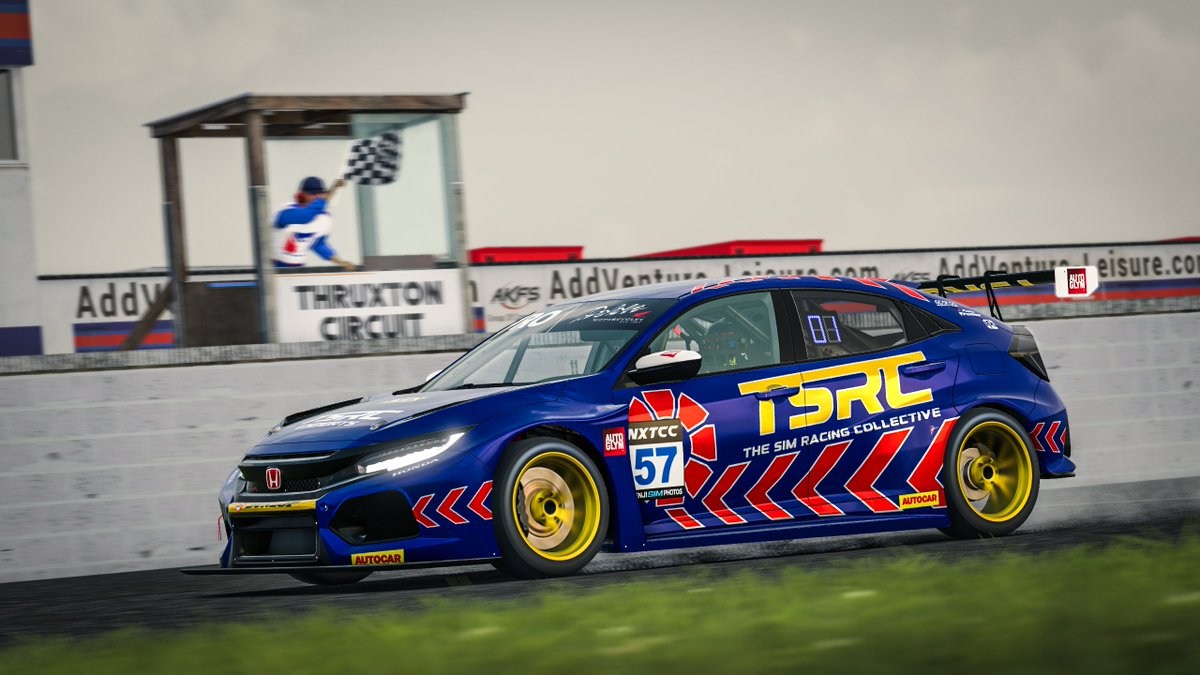 TSRC_Official's tweet photo. Andrew Pike sent the retro TSRC Honda TCR flying around Thruxton in the @nxtgen0fficial NXTCC on Tuesday, taking victory in Race 2! 🏆

Thanks to @Ben22Racing for the stunning livery! https://t.co/Cz6D3wrRpK