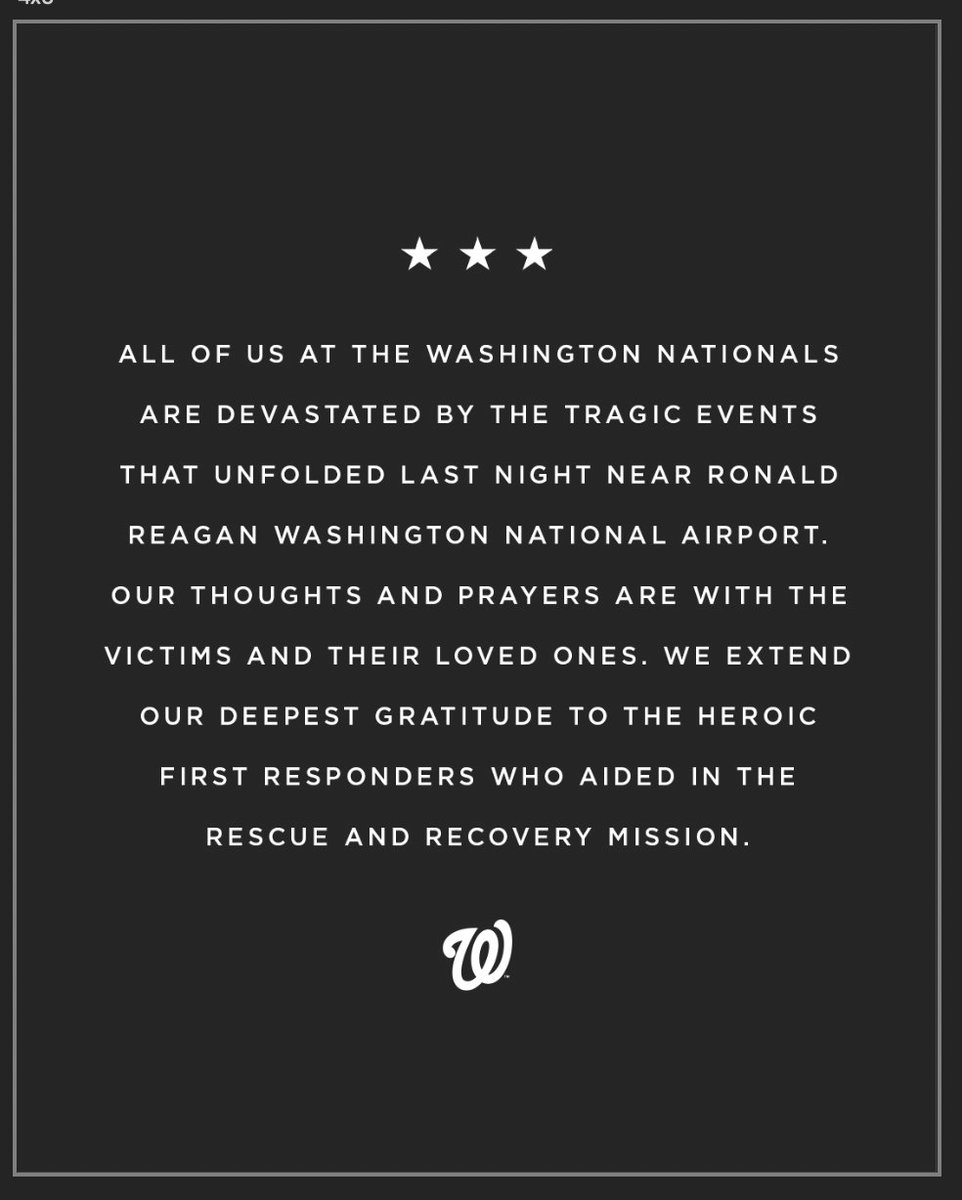 Statement from the Washington Nationals: