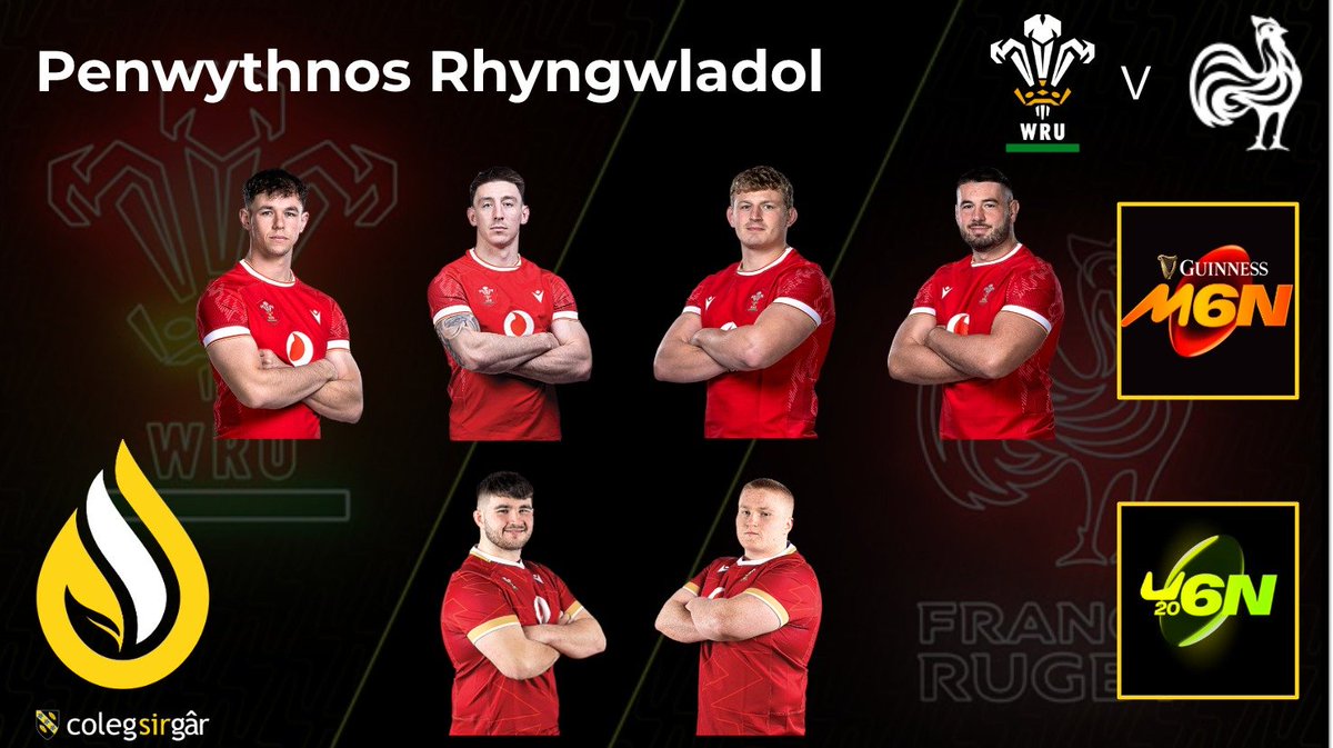 Pob lwc i’n cyn-chwaraewyr sydd wedi’u dewis i gynrychioli Cymru yn erbyn Ffrainc y penwythnos hwn! 🏉 🏴󠁧󠁢󠁷󠁬󠁳󠁿Ai chi fydd nesaf? Dewch i ddarganfod mwy yn ein noson agored ar Chwefror 5ed am 5.30yh.
👉 Dilynwch y ddolen i gadw eich lle! forms.gle/FqehbqnwpTK3TZ…