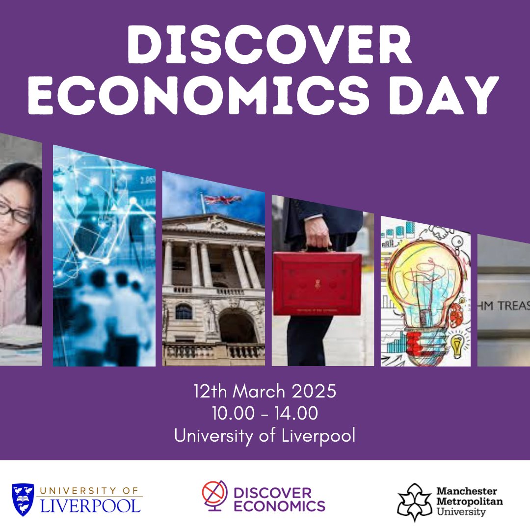 DiscoverEcon's tweet image. Discover Economics Day at the University of Liverpool on 12th March 2025, 10:00 – 14:00

Sign up here 👉shorturl.at/IPlCX
 
  #economics #econ #studyeconomics #university #universityapplication