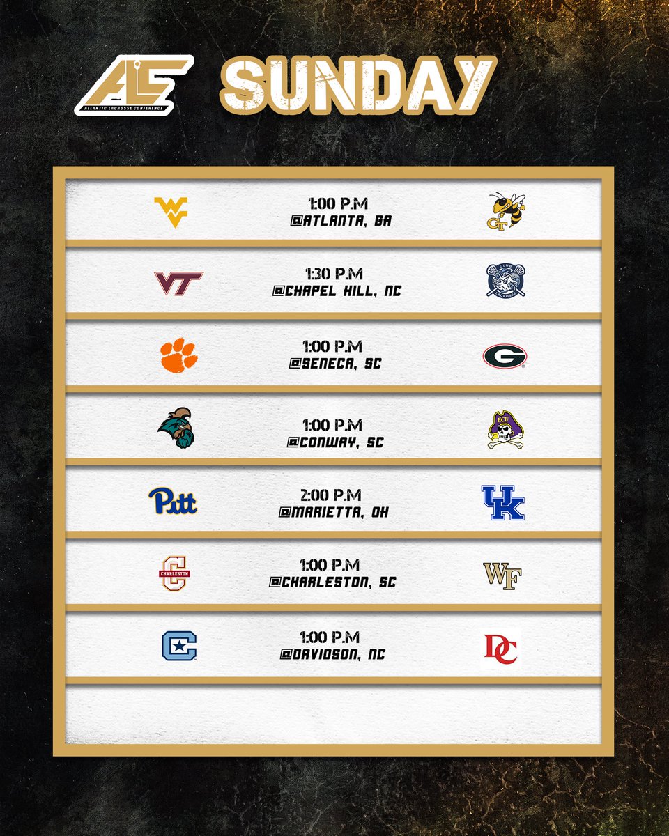 AtlanticLC's tweet photo. The season has officially begun and there’s plenty of ALC squads in this weekend’s slate of games! Pitt and Kentucky square off in our game of the week for Division 1 and Wake and UNCW battle it out for D2. 🥍 https://t.co/lBw0vKIfm1