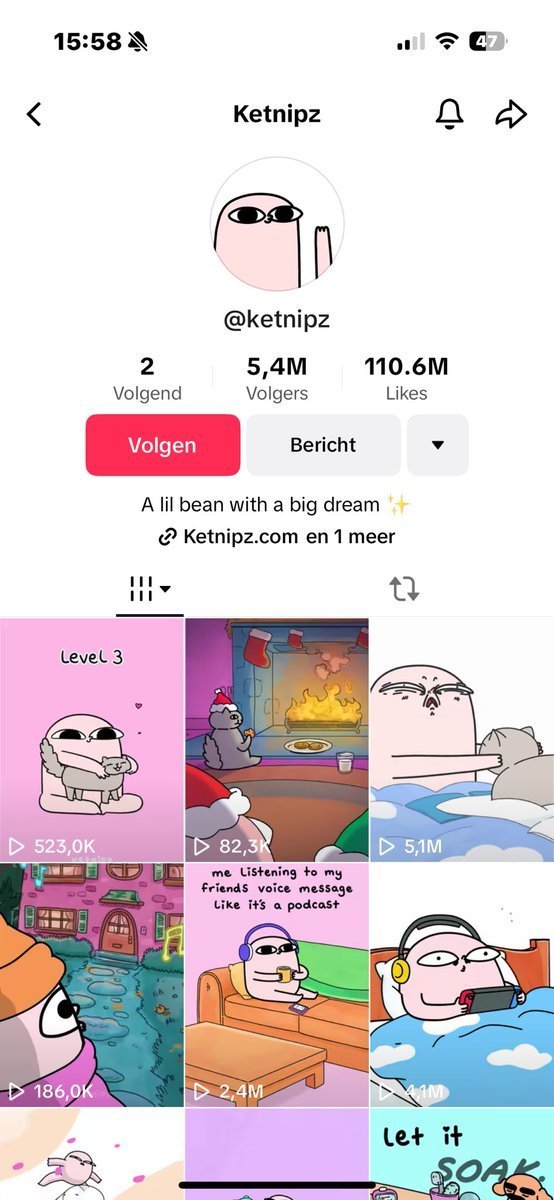 bitennc's tweet image. Ketnipz on SOL 🌸  a lil' bean with a dream 📷 5.4Millions of follews and 110Millions of likes. #tiktok meta   10k MC a LOt potential  
#ketnipz $ketnipz
9xynPbNvnCsnD1BE56Rf4Q73bDFoeguhK7p84yKcpump