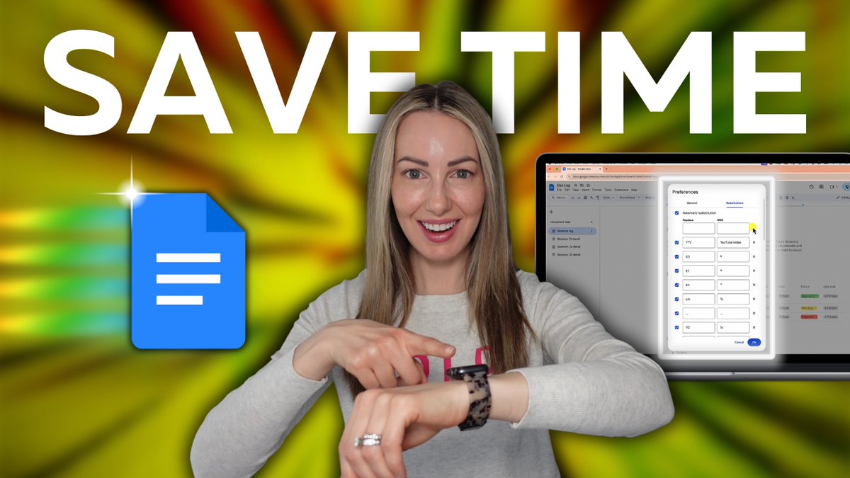 tasiacustode's tweet image. 5 simple @googledocs hacks to save you TIME ➡ youtu.be/4peruH7ls80! Watch my latest YouTube video to boost your productivity and get more done in Docs in less time. #googledocstips #productivitytips