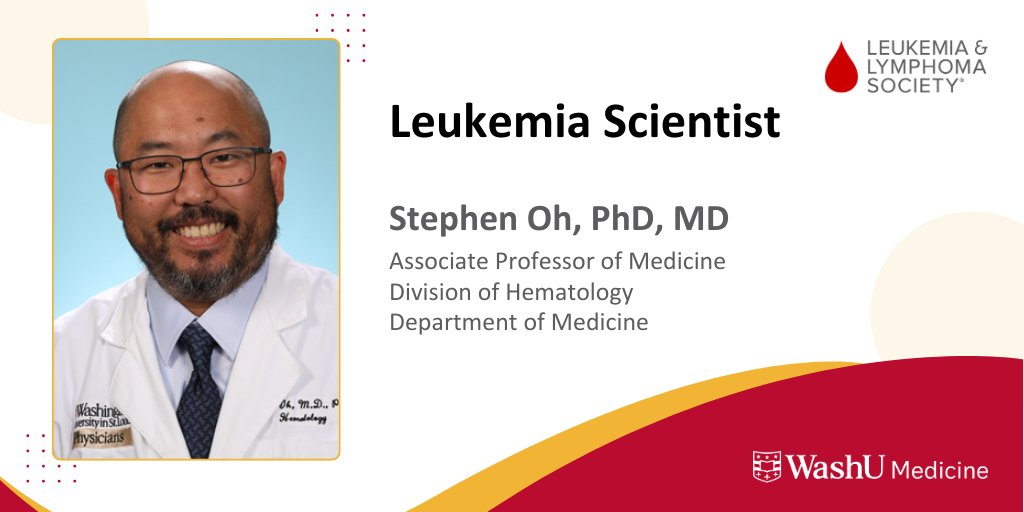 WashU Medicine Department of Medicine (@washudeptmed) on Twitter photo Doctor Stephen Oh from WashU Medicine studies chronic myelomonocytic leukemia (CMML), a rare blood disorder with limited treatments. His research on CMML could lead to new therapies and more opportunities to help. @WashUMedHeme <a href="/mpndoc/">Stephen Oh</a> <a href="/llsusa/">The Leukemia & Lymphoma Society</a>
Learn more> l8r.it/CVLd Doctor Stephen Oh from WashU Medicine studies chronic myelomonocytic leukemia (CMML), a rare blood disorder with limited treatments. His research on CMML could lead to new therapies and more opportunities to help. @WashUMedHeme <a href="/mpndoc/">Stephen Oh</a> <a href="/llsusa/">The Leukemia & Lymphoma Society</a>
Learn more> l8r.it/CVLd