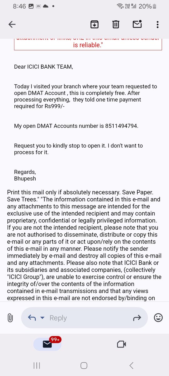 Bhup1982's tweet photo. @ICICIBank_Care @ICICI_Direct @aajtak @ndtv @nsitharaman @rashtrapatibhvn @PMOIndia @DelhiPolice 
These are my conversation.  After that they have debited my salary account.  I have never given right for auto debit.  I called to customer care for reversal. They are denying https://t.co/cmlvKvn9XV