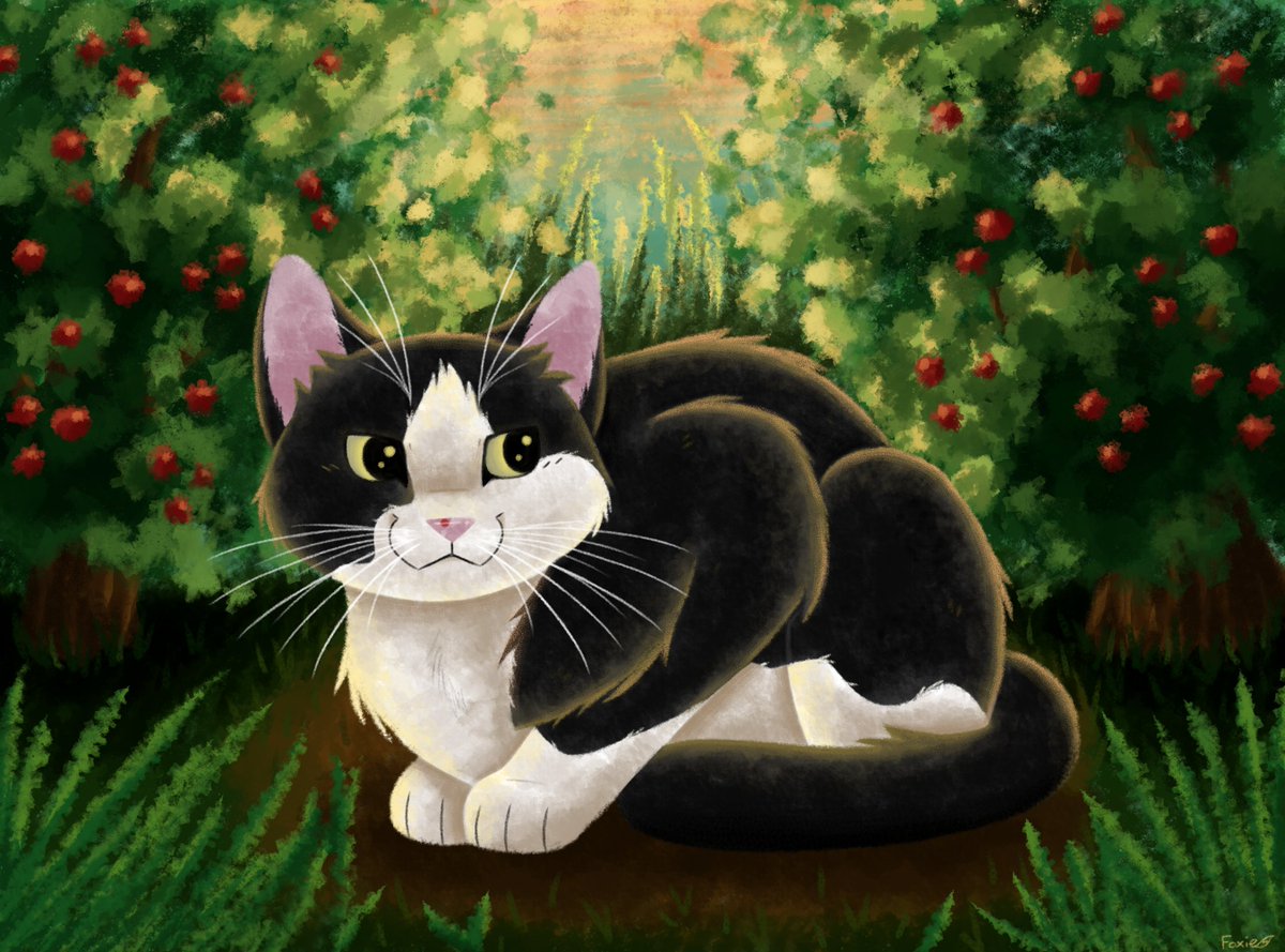 Completed full scene for Quiet! I absolutely love black and white kitty cats! 🤍

#illustration #artist #cat #feline #pets #digitalart #animals #commission