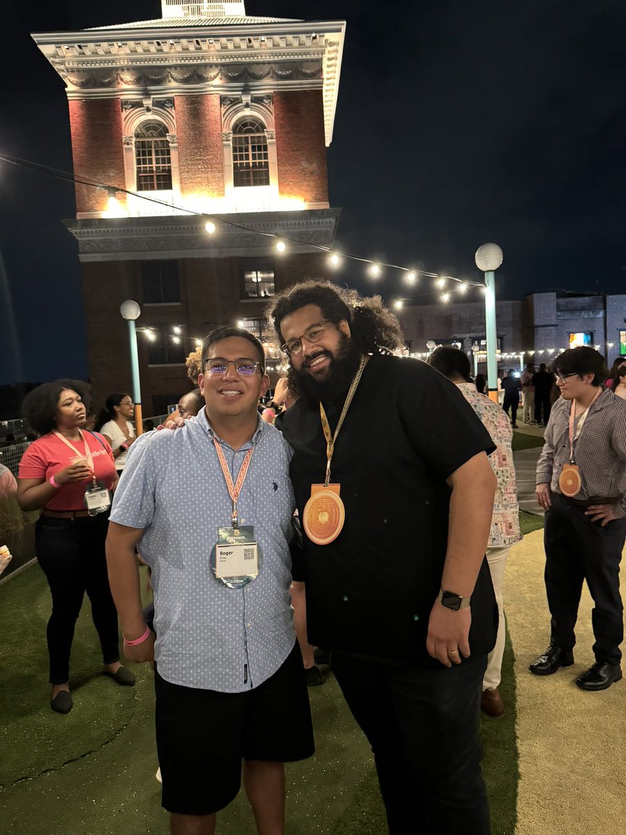 RogerDavidCruz's tweet photo. At @RenderATL, I had the opportunity to reconnect with my former teacher &amp; friend @LeonNoel and meet @DThompsonDev.

Tech is all about community, learning, and networking, and RenderATL creates the perfect space for that. Excited to share more as a #RenderAmbassador! https://t.co/tc7LkvL6qe