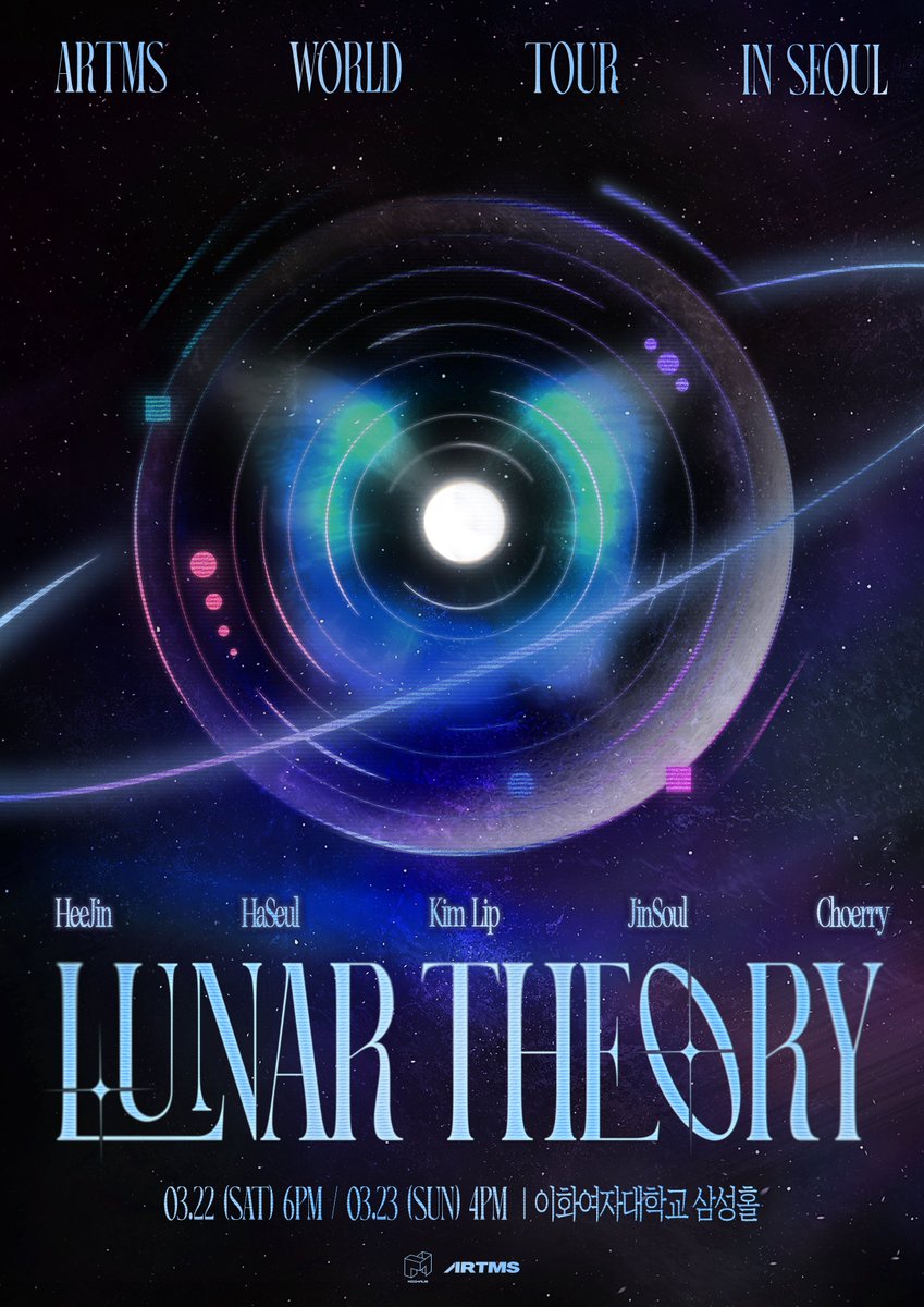official_artms's tweet photo. ARTMS 2025 World Tour
[Lunar Theory]
in Seoul

..and more
Coming Soon

#ARTMS #아르테미스 #OURII
#Lunar_Theory https://t.co/MJBYdAPIxA