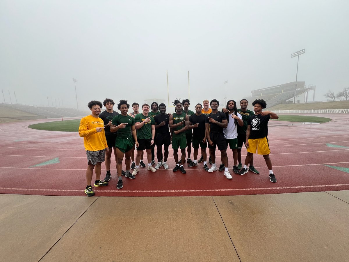 "Grind. Grow. Dominate. 💪🔒

Our DBs put in the extra work, sharpening their craft and pushing past limits. Every rep, every sprint, every drop of sweat—fuel for the season ahead. 🚀🦁

#LockedIn #IronSharpensIron #MSSU #LETSGETIT