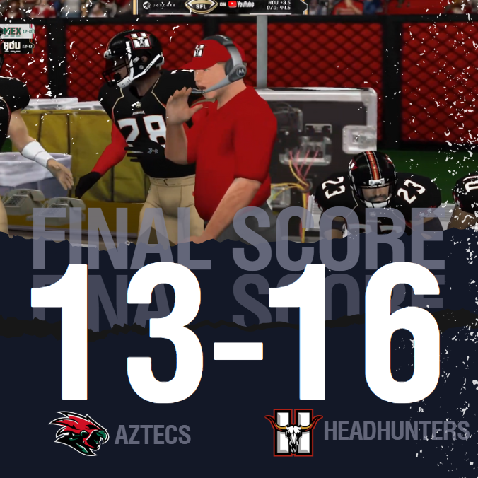 Houston Headhunters of the SFL (@sfl_headhunters) on Twitter photo Week 4 was blazing with SFL action including this matchup between the <a href="/SFL_Headhunters/">Houston Headhunters of the SFL</a> & <a href="/SFLAztecs/">Mexico City Aztecs</a> As the Headhunters collected their 3rd trophy of the season increasing their season record to 3-1. It was a defensive battle between the two teams. #CollectingTrophies #TakeThatAim Week 4 was blazing with SFL action including this matchup between the <a href="/SFL_Headhunters/">Houston Headhunters of the SFL</a> & <a href="/SFLAztecs/">Mexico City Aztecs</a> As the Headhunters collected their 3rd trophy of the season increasing their season record to 3-1. It was a defensive battle between the two teams. #CollectingTrophies #TakeThatAim