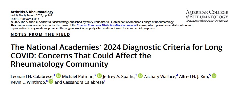 Leonard Calabrese (@lcalabresedo) on Twitter photo Our take on the strengths and weakness of the IOM criteria through the lens of autoimmunity <a href="/VirusesImmunity/">Prof. Akiko Iwasaki</a> <a href="/MVGutierrezMD/">Monica Verduzco-Gutierrez, MD</a> <a href="/MichaelPelusoMD/">Michael Peluso, MD</a> <a href="/EBRheum/">Mike Putman</a> <a href="/alhkim/">Alfred Kim (moving to Bluesky as alhkim)</a> <a href="/jeffsparks/">Jeffrey Sparks MD MMSc</a> <a href="/zach_wallace_md/">Zach Wallace</a> <a href="/CCalabreseDO/">Cassandra Calabrese</a> <a href="/HealioRheum/">Healio Rheumatology</a> <a href="/RheumNow/">Dr. John Cush</a> <a href="/DrPujaMehta1/">Puja Mehta 🧩 🌻</a> <a href="/JYazdanyMD/">Jinoos Yazdany</a>
doi.org/10.1002/art.43… Our take on the strengths and weakness of the IOM criteria through the lens of autoimmunity <a href="/VirusesImmunity/">Prof. Akiko Iwasaki</a> <a href="/MVGutierrezMD/">Monica Verduzco-Gutierrez, MD</a> <a href="/MichaelPelusoMD/">Michael Peluso, MD</a> <a href="/EBRheum/">Mike Putman</a> <a href="/alhkim/">Alfred Kim (moving to Bluesky as alhkim)</a> <a href="/jeffsparks/">Jeffrey Sparks MD MMSc</a> <a href="/zach_wallace_md/">Zach Wallace</a> <a href="/CCalabreseDO/">Cassandra Calabrese</a> <a href="/HealioRheum/">Healio Rheumatology</a> <a href="/RheumNow/">Dr. John Cush</a> <a href="/DrPujaMehta1/">Puja Mehta 🧩 🌻</a> <a href="/JYazdanyMD/">Jinoos Yazdany</a>
doi.org/10.1002/art.43…