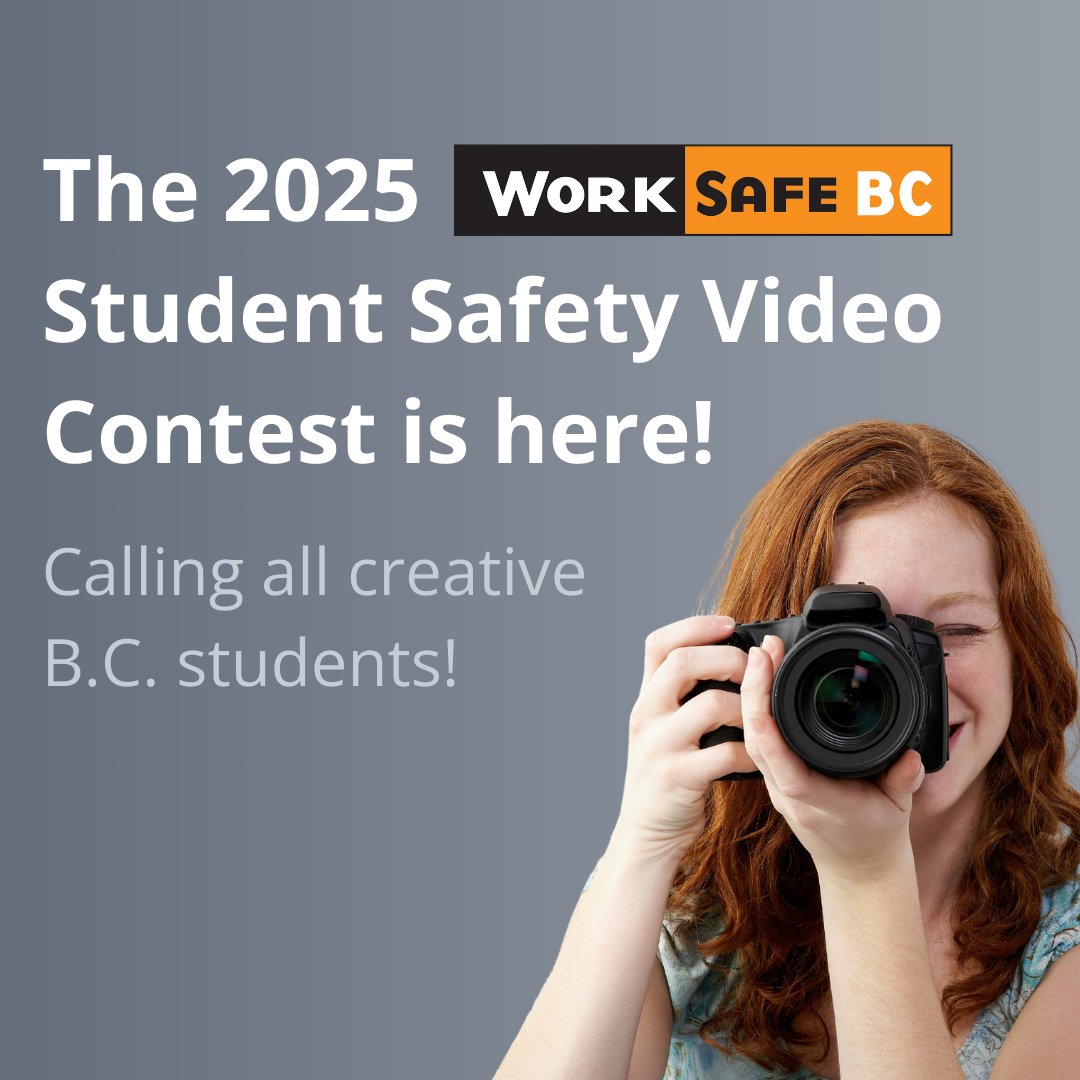 The 2025 WorkSafeBC Student Safety Video Contest is ON!

✨ Theme: Show up, speak up for safety
📅 Deadline: April 1, 2025, at 5 PM
🔗 Post on YouTube + submit via your teacher/youth sponsor.
📲 Share on IG, tag <a href="/WorkSafeBC/">WorkSafeBC</a> &amp; use #SVCWorkSafeBC

bit.ly/3spOzJh