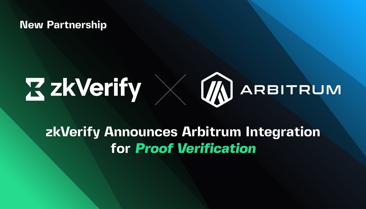 ZKVProtocol's tweet photo. 1/  Big News! zkVerify x @arbitrum Integration is now LIVE!
As the first ZK verification layer on Arbitrum, zkVerify is bringing:

🟢 Massive cost savings for proof verifications
🟢 Faster processing, enabling complex privacy-preserving dApps
🟢 Support for multiple proving schemes
🟢 More scalable for high-volume apps

This integration allows Arbitrum to focus on its core strength of scaling Ethereum transactions while zkVerify handles the specialized task of proof verification, ensuring the network's performance remains optimal for users.

Read the full announcement here: https://t.co/6ZNGSGw63L