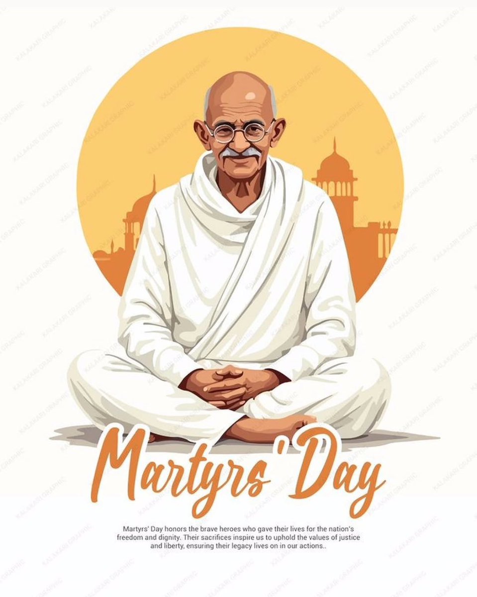 77th anniversary of Mahatma Gandhi's assassination. Mahatma Gandhi, the Father of the Nation, was shot by Nathuram Godse on January 30, 1948. If I'm to die by the bullet of a mad man, I must do so smiling.