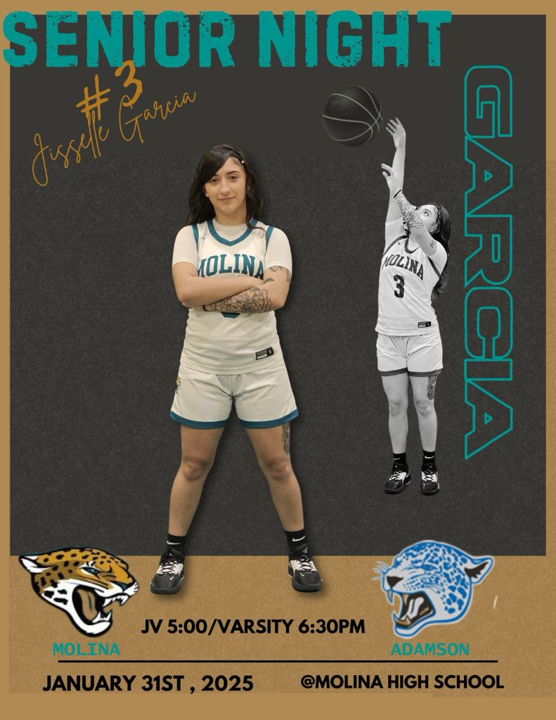 🎉 Senior Night! 🎉

Tomorrow, we celebrate our lone senior, Jisselle Garcia! 🏀 Jisselle has been a huge part of our success this season, leading with heart and hustle. Join us at 6:30 PM as we honor her before we take on Adamson!

 #SeniorNight #ThankYouJisselle #LadyJaguars