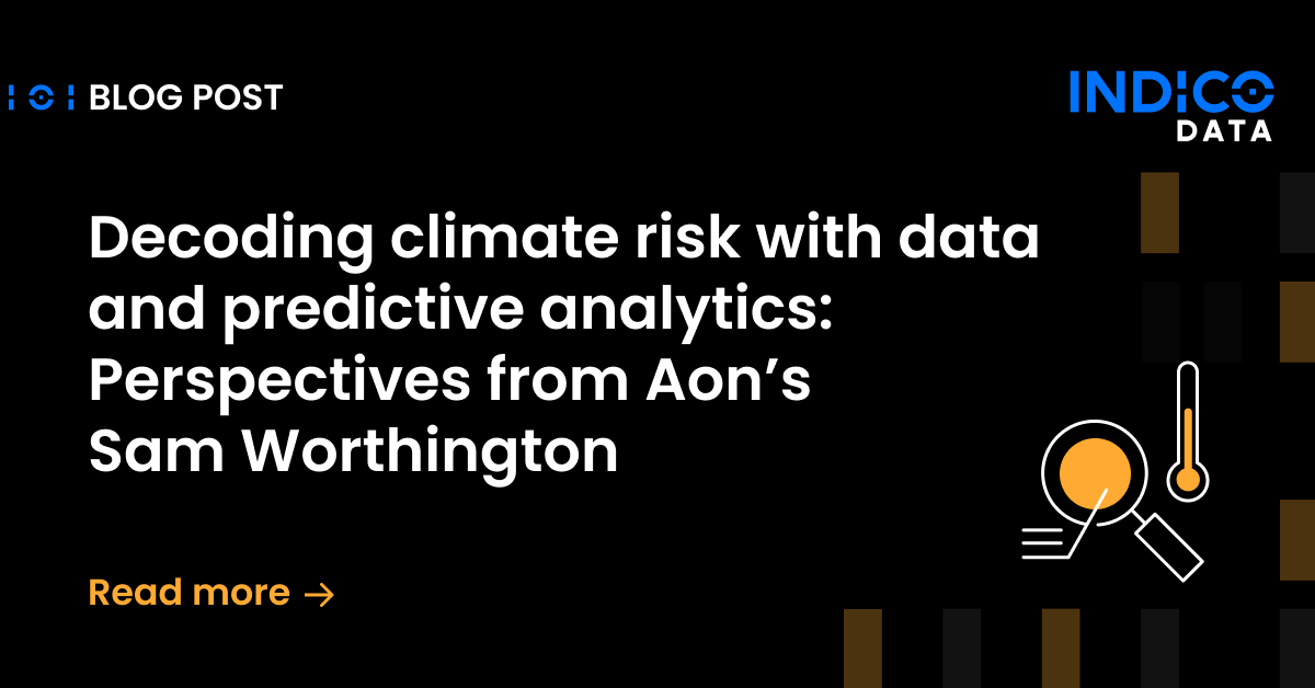 🌍 Climate risks are reshaping insurance. Sam Worthington from Aon shared how enterprise AI, geospatial mapping, and data are driving smarter decision-making—like real-time alerts for floods or sensors monitoring sensitive cargo. indicodata.ai/blog/decoding-… 
#UnstructuredUnlocked