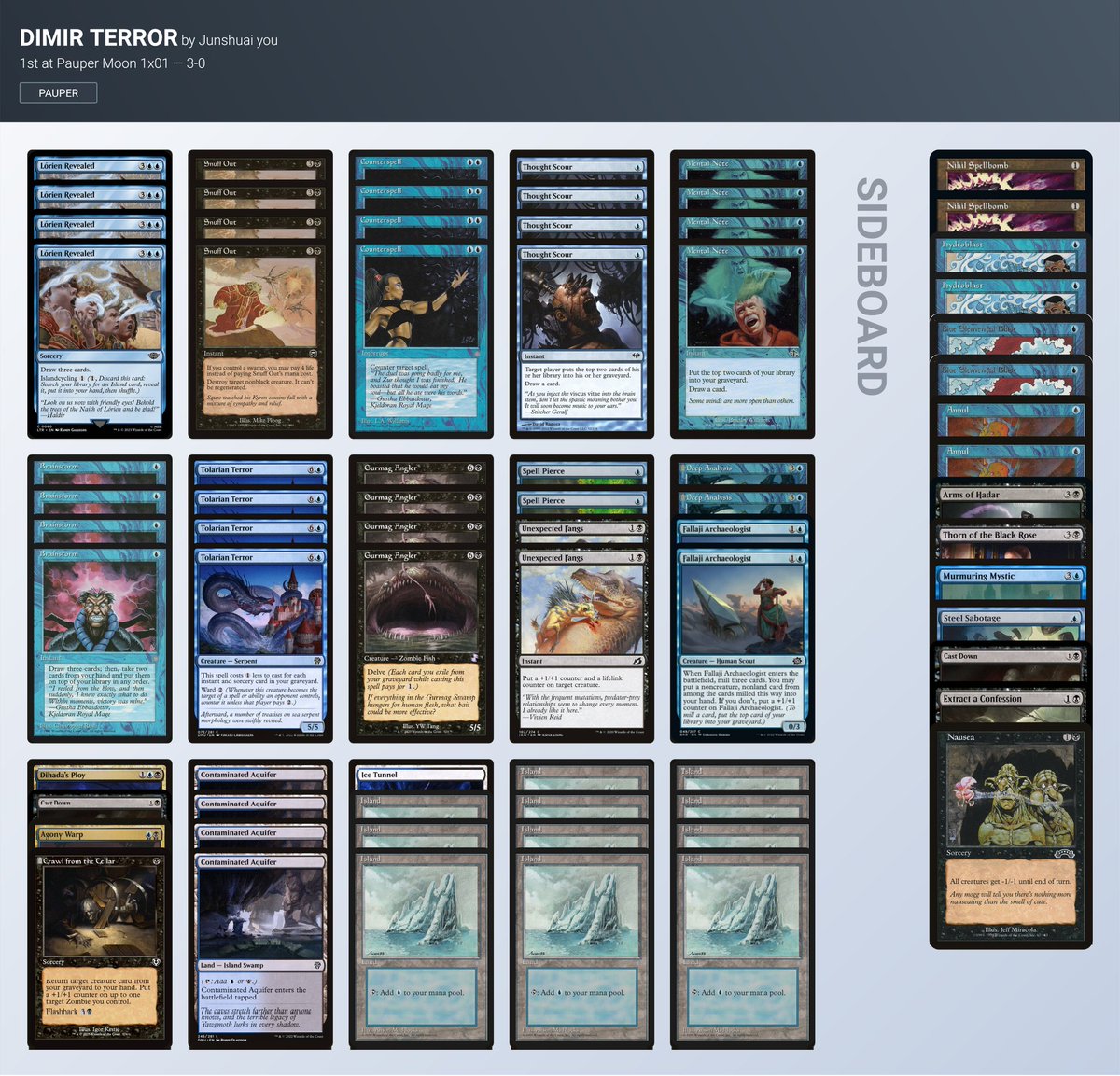 Tunait is da nait, tunait is Pauper Moon nait!

Segona jornada ranked del #PauperMTG Moon. A les 22 h. al Tadeo (carrer d'Alberic, 25, porta negra).

I, a més a més, ací tots els decks guanyadors de la primera jornada.

mtgdecks.net/Pauper/pauper-…