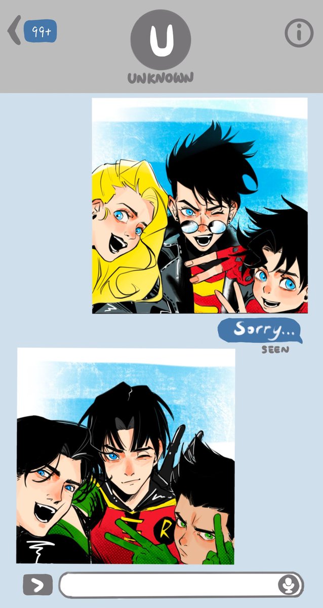 smallstarrrr's tweet image. I accidentally sent a selfie of me and my friend to a stranger and this is the stranger&apos;s reply
#Batfamily #superfamily