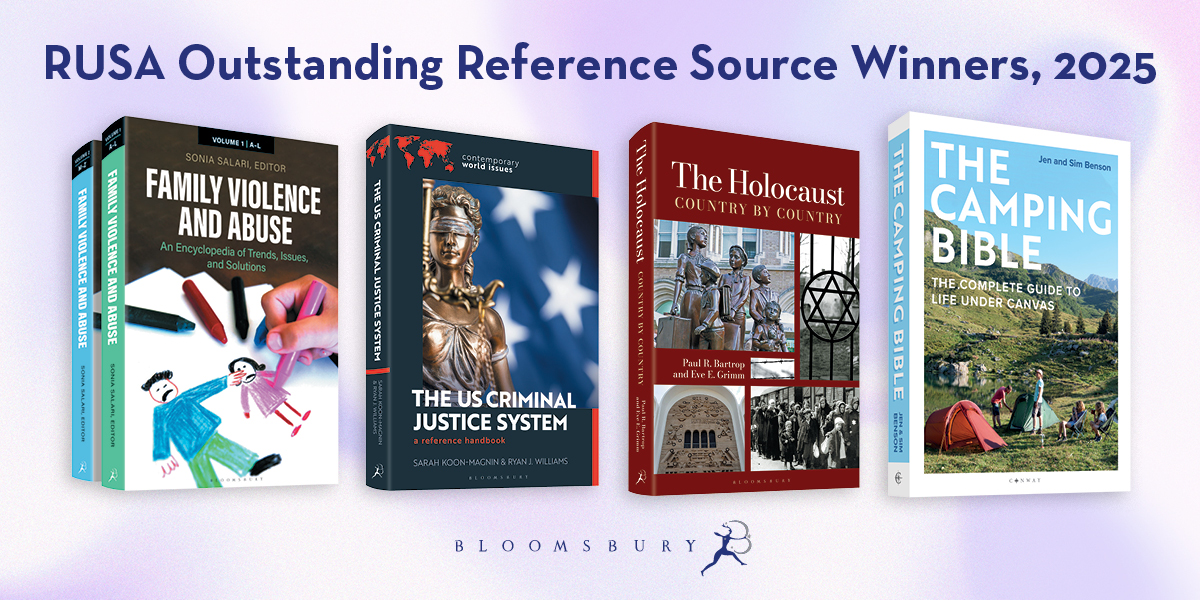 We're delighted to share that 4 Bloomsbury titles have been named RUSA Outstanding Reference Sources for 2025. Learn more about these titles:

📘 bloomsbury.com/family-violenc… 
📙 bloomsbury.com/us-criminal-ju…
📗 bloomsbury.com/holocaust-9781…
📕 bloomsbury.com/camping-bible-…