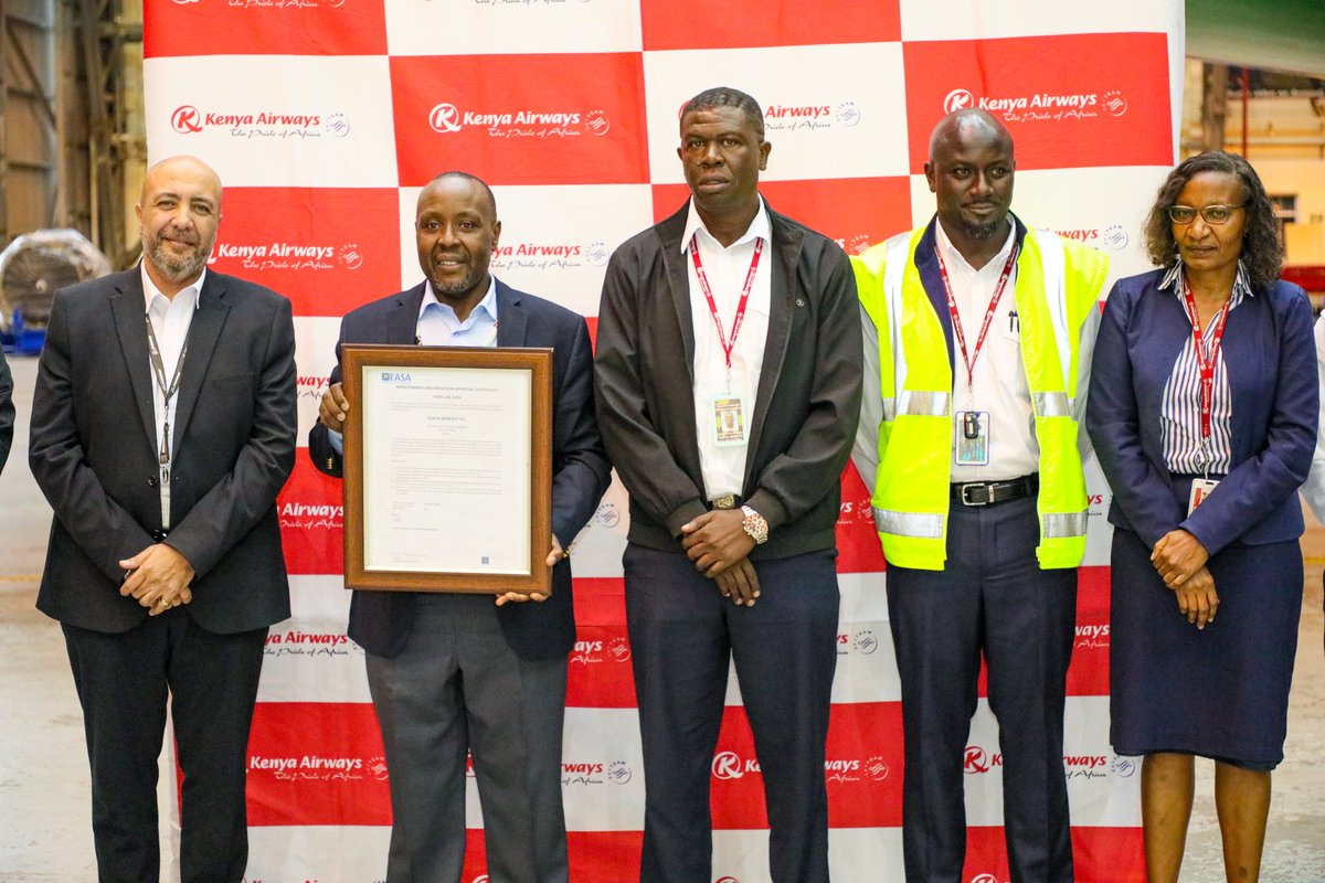 Kenya Airways (@kenyaairways) on Twitter photo During the event, our Group MD and CEO, <a href="/Kilavuka/">Allan Kilavuka</a>, highlighted how the accreditation is to open new business opportunities for the airline, allowing it to attract maintenance contracts from European operators and beyond and strategically position the airline as the go-to During the event, our Group MD and CEO, <a href="/Kilavuka/">Allan Kilavuka</a>, highlighted how the accreditation is to open new business opportunities for the airline, allowing it to attract maintenance contracts from European operators and beyond and strategically position the airline as the go-to