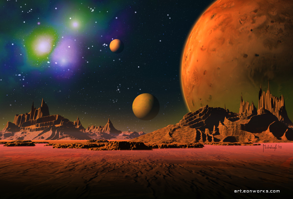 EonWorks's tweet image. Cosmic Awareness space landscape #SpaceIllustration #CosmicArt #GalaxyArt