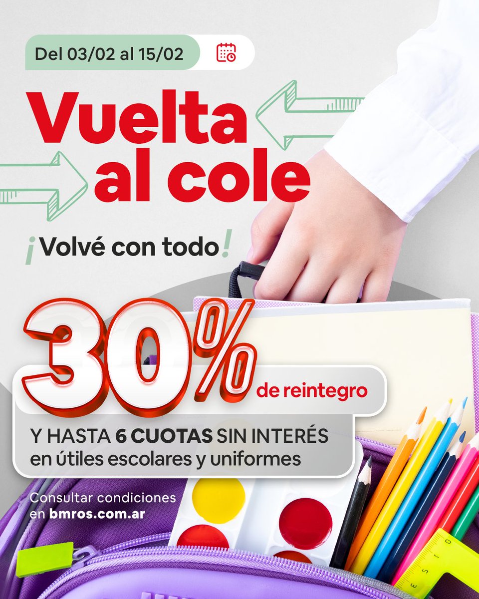 ¡Vuelta al cole con una promo imperdible! 🤓🎒