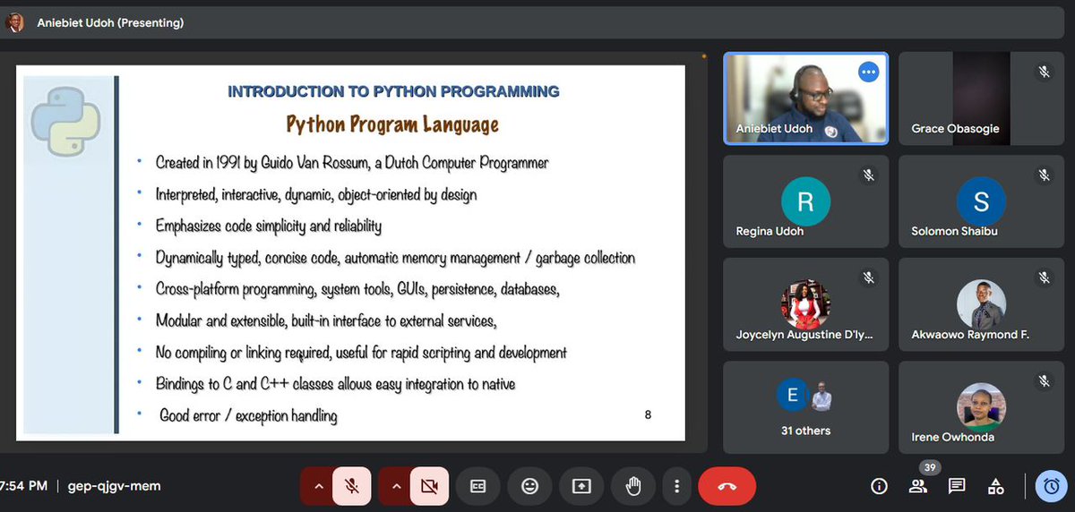 kodehauz's tweet image. Day 2 of our Data Analysis with Python Training focused on mastering Python fundamentals:
Key features & versatility
Cross-platform programming
Building strong foundations for data-driven solutions. Stay tuned!
#DataAnalysis #PythonTraining