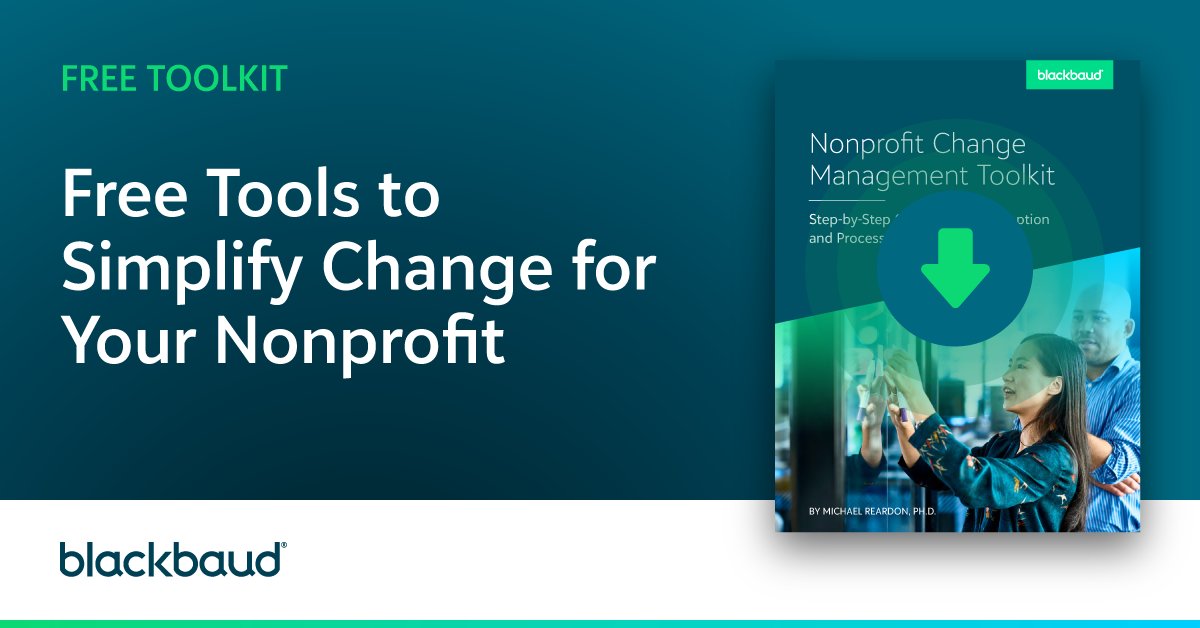 Discover how to effectively support your team and integrate new practices with confidence. Download our free Nonprofit Change Management Toolkit now and lead your organization into the future with ease. blkb.co/40BCxtp