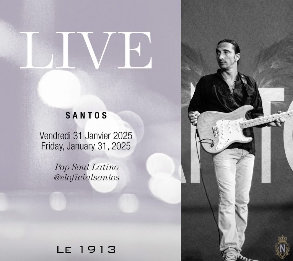 Live music with SANTOS (duo) at Hôtel Le Negresco on Friday 31st January ! Start 19:30 🎼 #eloficialsantos #santos #livemusic #negresco @à la une