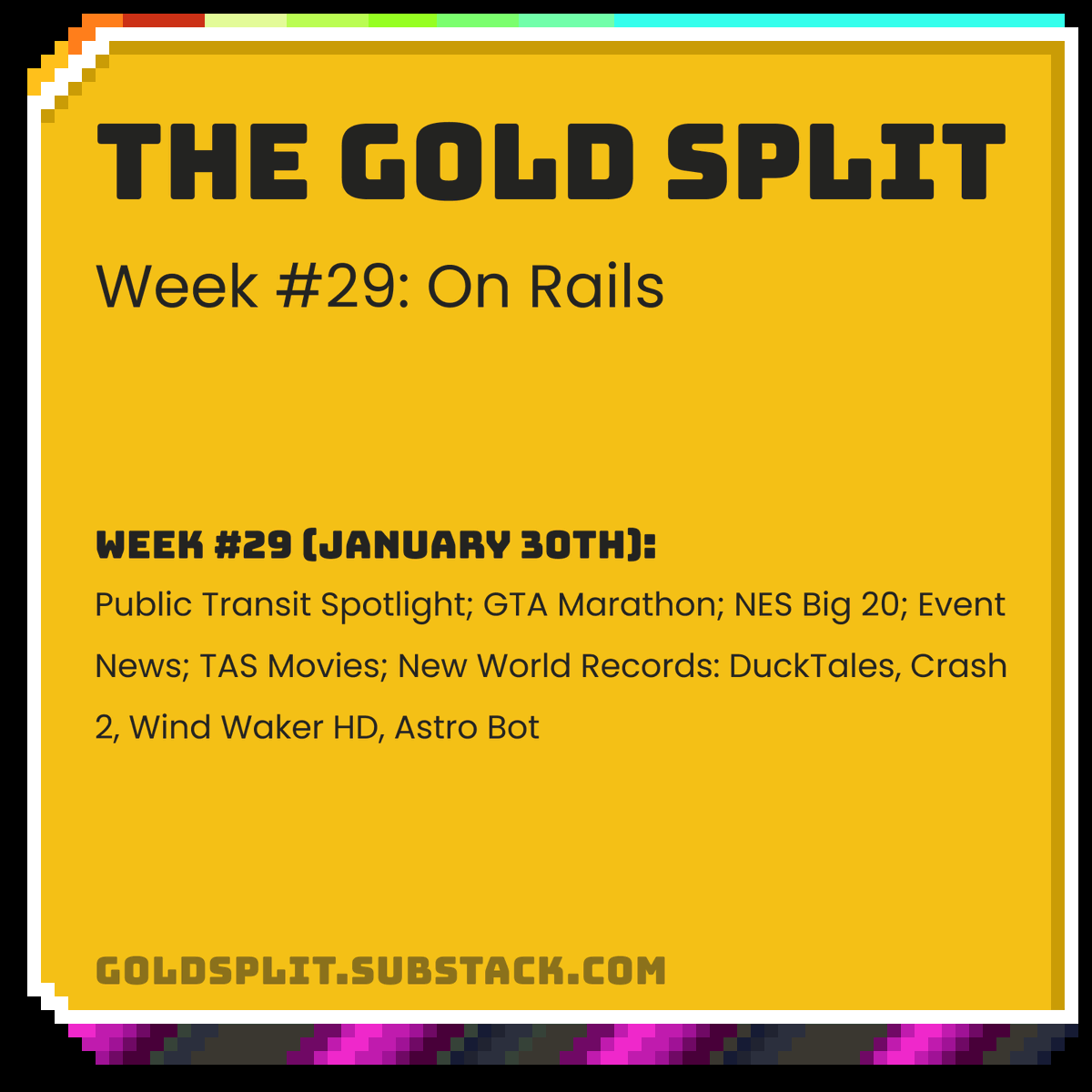 The Gold Split - A Speedrunning Newsletter tweet media