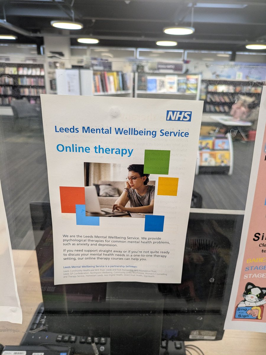 I have been out and about in the community promoting <a href="/LMWS_NHS/">Leeds Mental Wellbeing Service (LMWS)</a> talking therapies. We want everyone aged 17+, registered with a Leeds GP to know there is a free talking therapy service if you need it. You can self refer online or by phone.
leedscommunityhealthcare.nhs.uk/our-services-a…